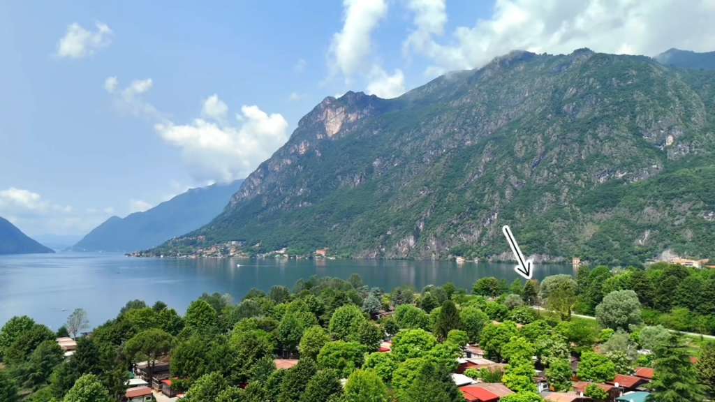 Lugano Lake with the Alps on the background